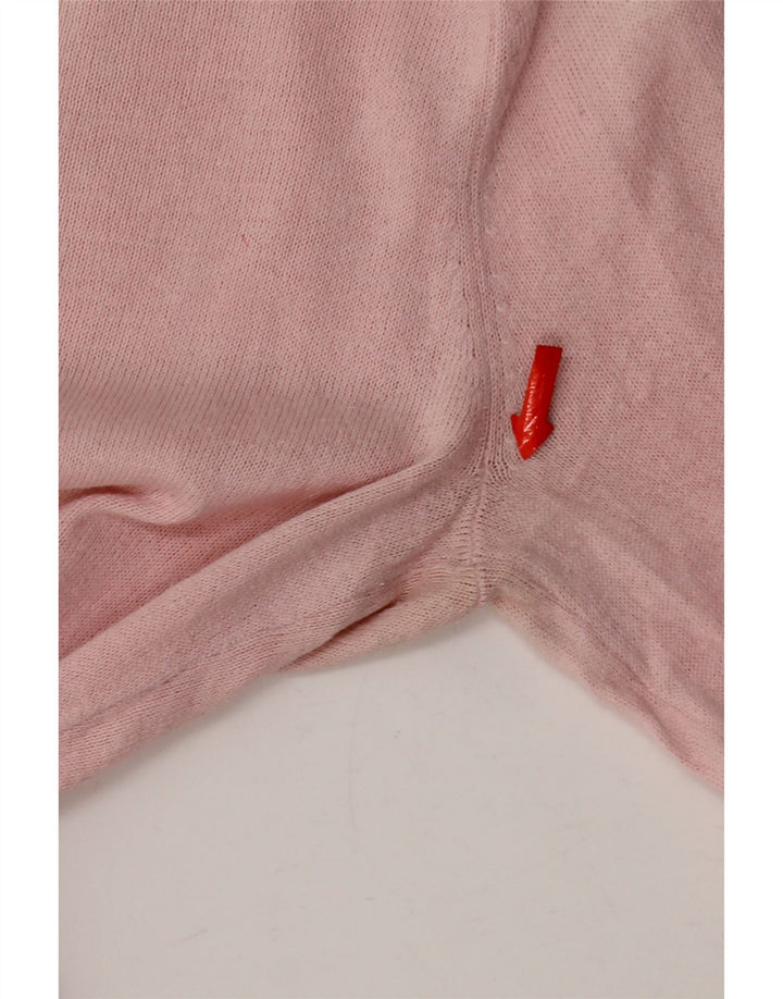 Pulover cu decolteu în V Tommy Hilfiger pentru femei UK 12 Roz mediu
