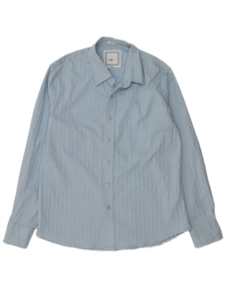 Cămașă BKE Slim Fit pentru bărbați, bumbac cu dungi albastre mari