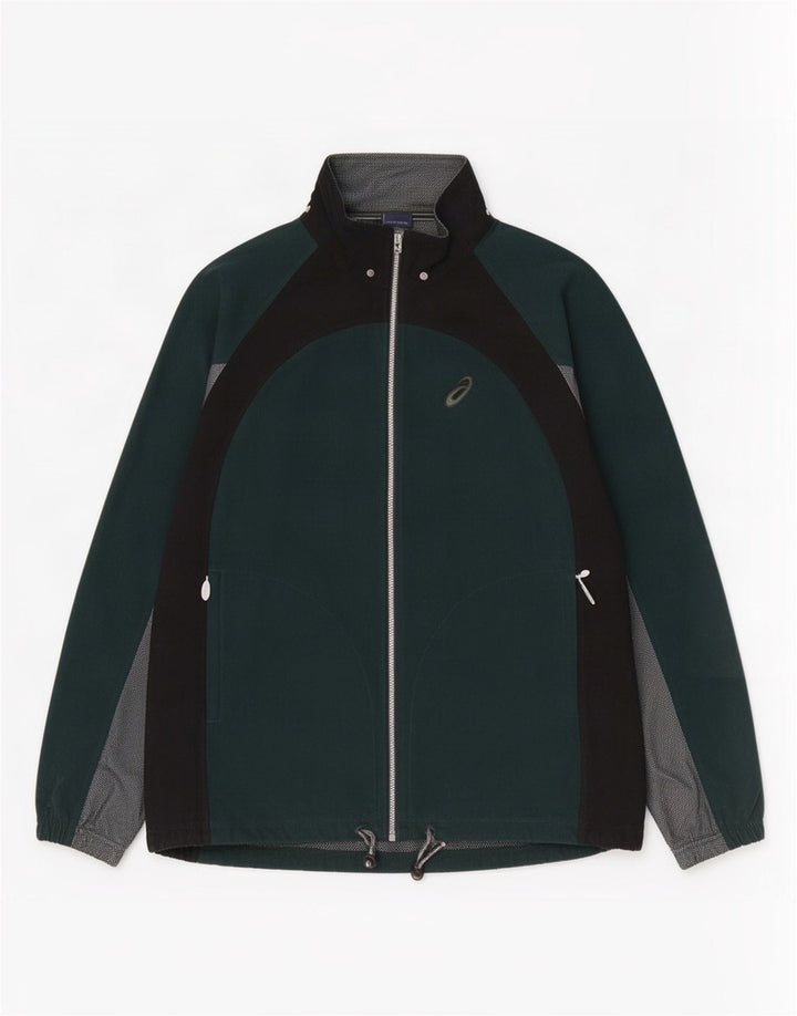 Jachetă de trening pentru bărbați Asics 2XL, verde, colorblock