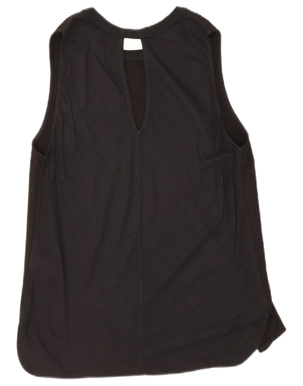 Bluză fără mâneci Trafaluc pentru femei Zara UK 12 Medium Negru Geometric
