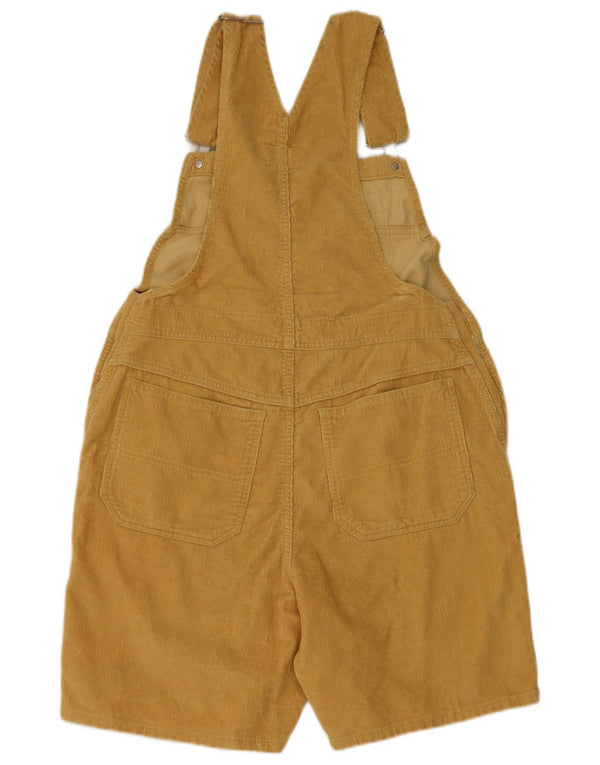 Sisley Womens Dungarees Corduroy Shorts W30 Medium Yellow Cotton