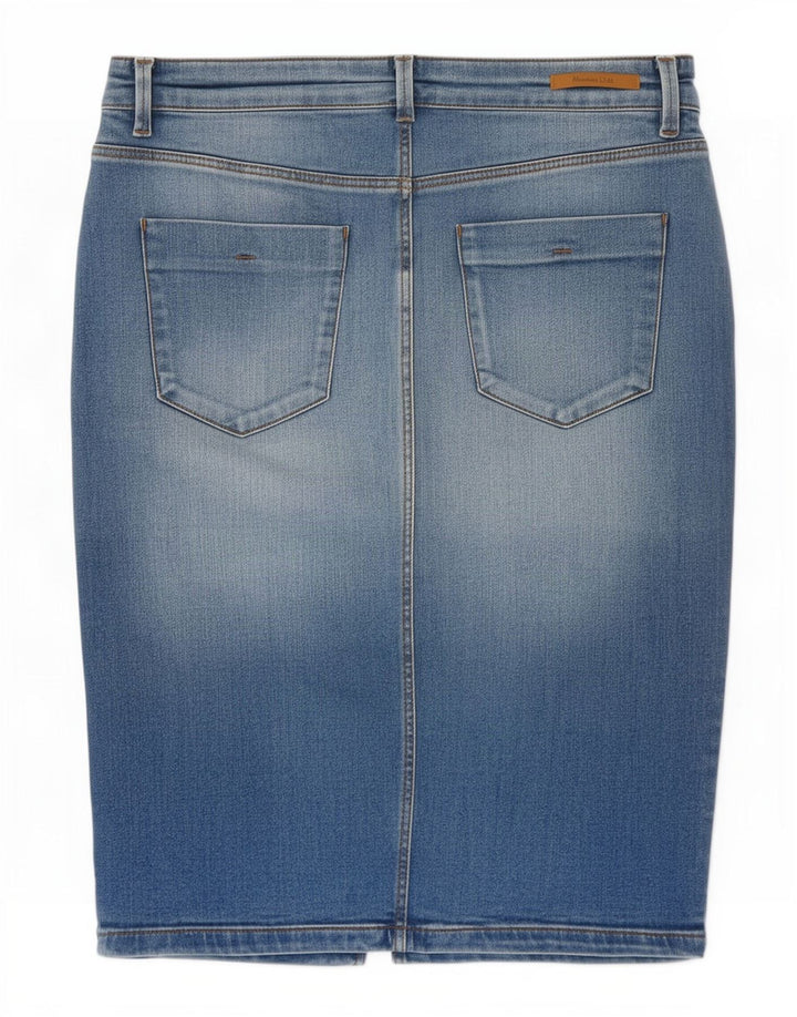 Fusta Denim Massimo Dutti Femei EU 38 Small W28 Albastru