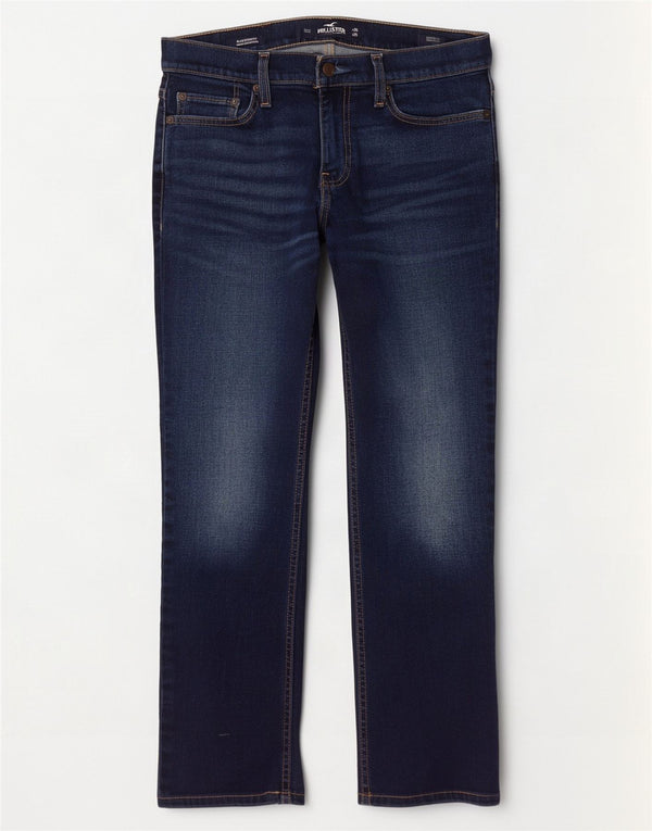 Blugi drepte subțiri pentru femei Hollister W29 L30 bumbac bleumarin