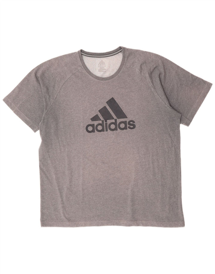 Tricou grafic ADIDAS Climalite pentru bărbați Top XL poliester gri