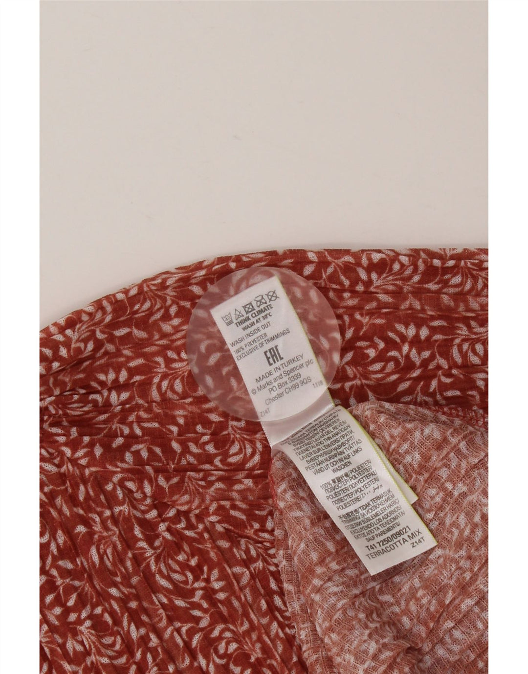 MARKS & SPENCER Bluză cu mânecă lungă pentru femei UK 12 Medium Red Floral