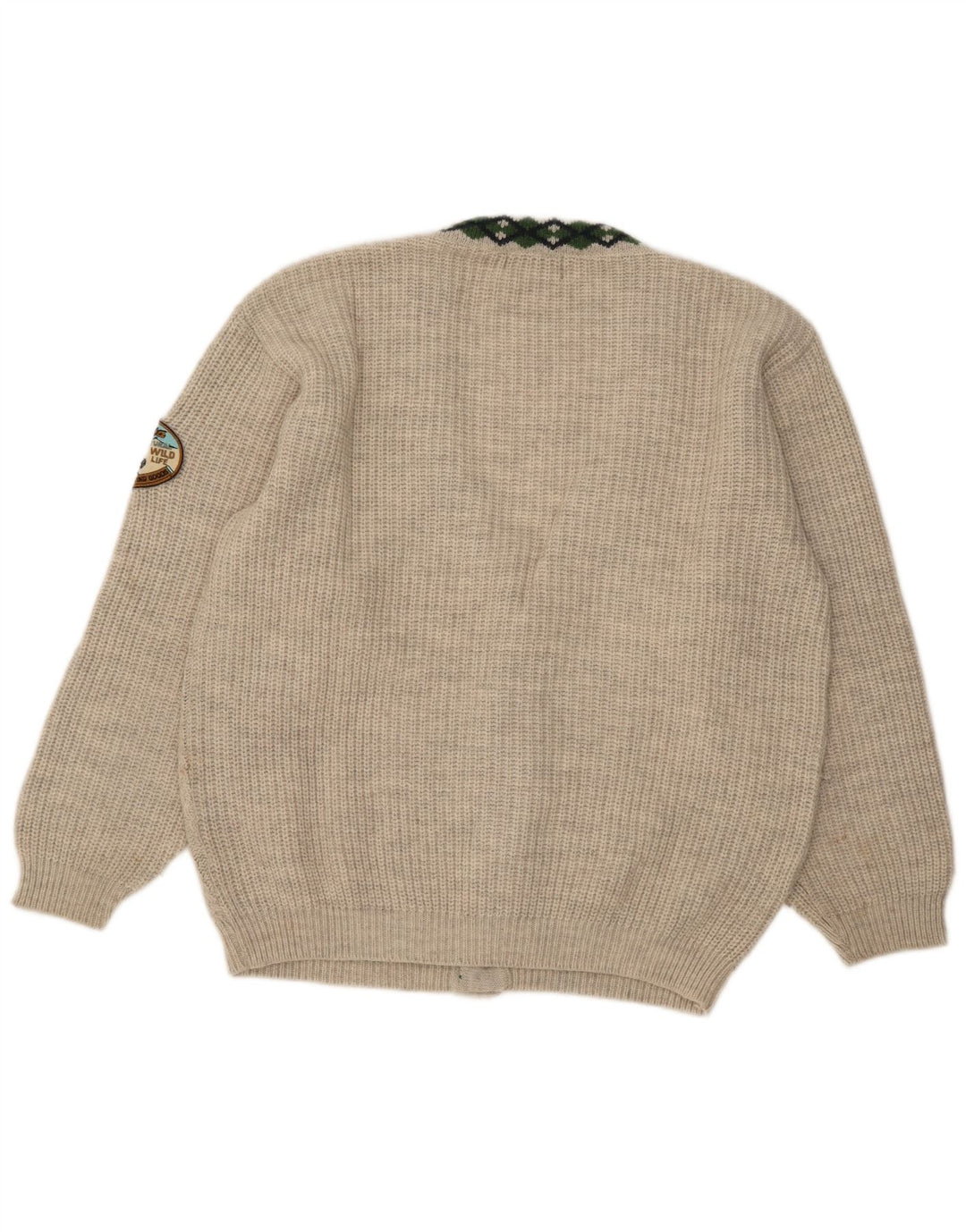 Pulover cardigan Invicta pentru bărbați, lână, gri mediu