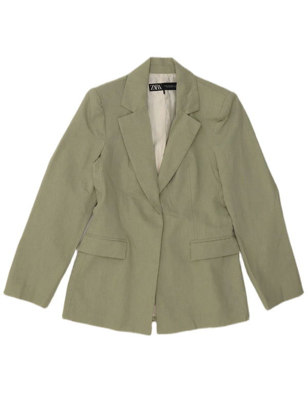 Jachetă Blazer pentru femei deschisă Zara UK 6 XS Verde