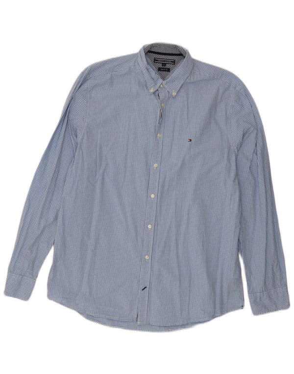 Cămașă pentru bărbați Tommy Hilfiger, XL, bumbac vichy albastru