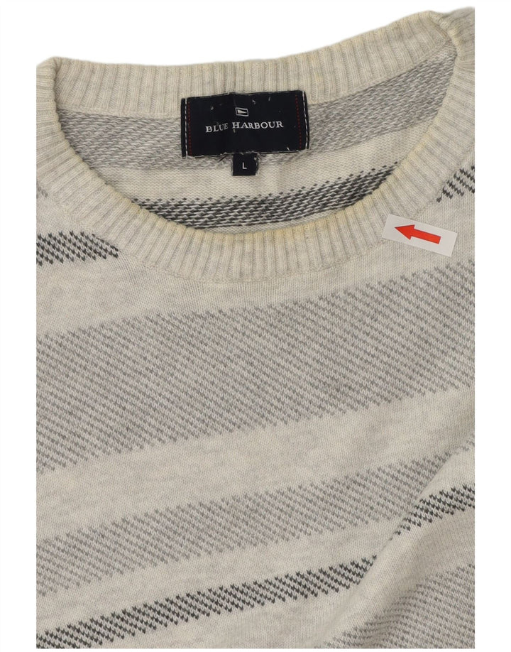 Marks & Spencer Pulover pentru bărbați, Blue Harbour, cu gât crew, mare, gri