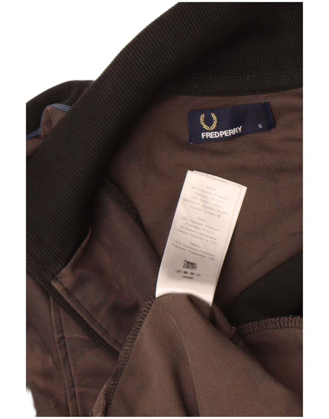 Trening pentru bărbați Fred Perry, jachetă, maro, camuflaj, poliester