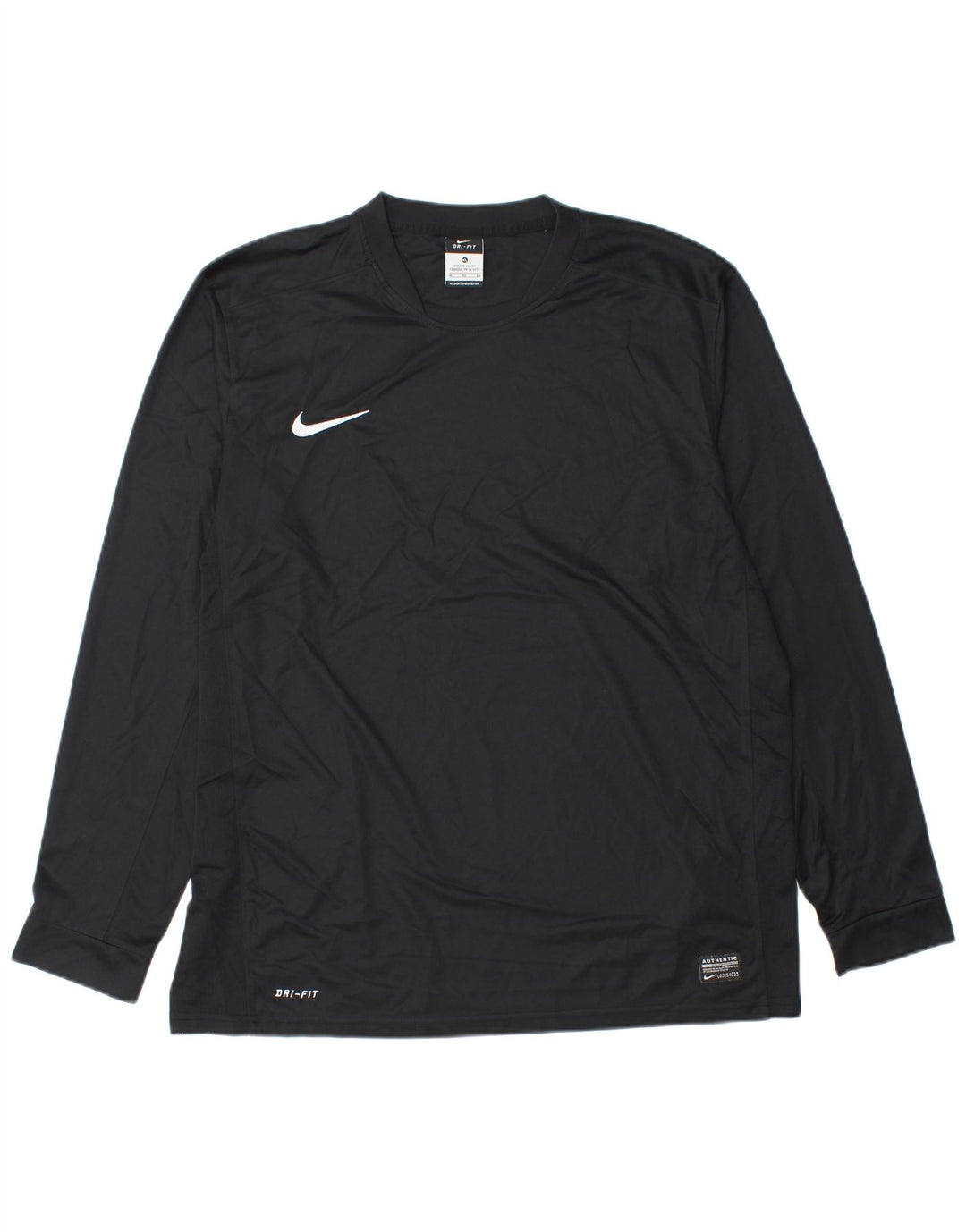 Nike pentru bărbați Dri Fit Top cu mânecă lungă XL, poliester negru