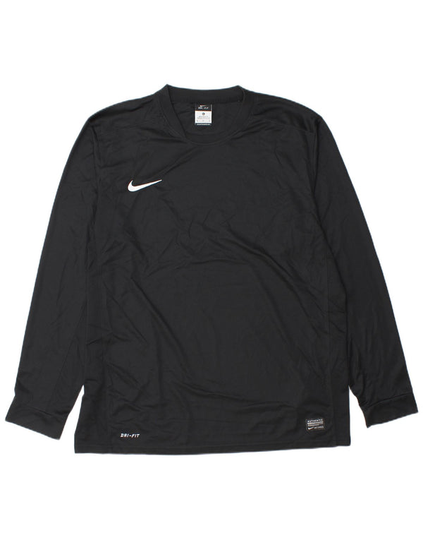Nike pentru bărbați Dri Fit Top cu mânecă lungă XL, poliester negru