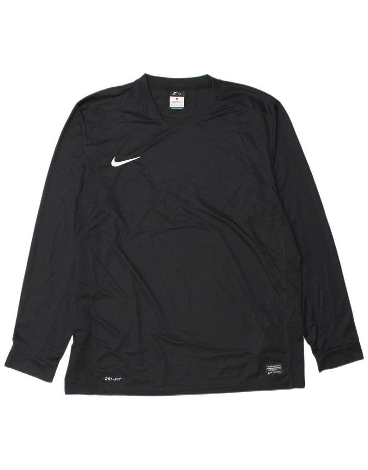 Nike pentru bărbați Dri Fit Top cu mânecă lungă XL, poliester negru