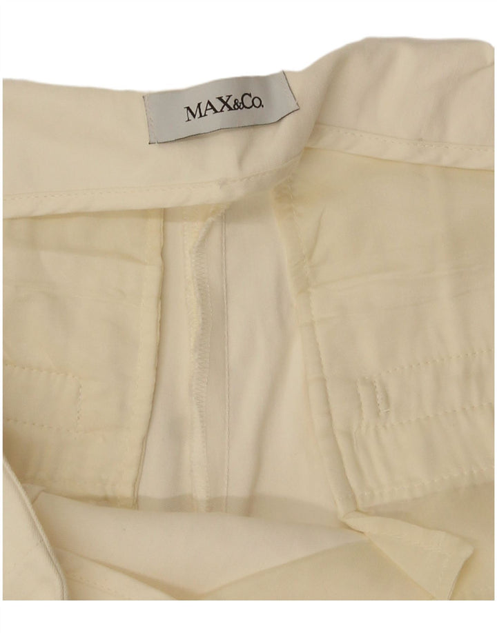 Max & Co. Pantaloni tăiați conici pentru femei W28 L25 alb