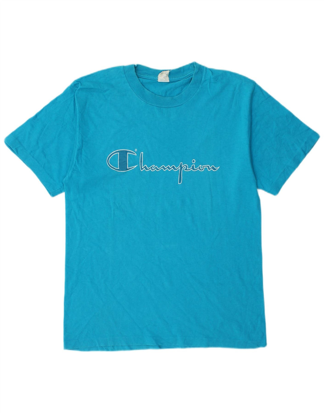 Tricou grafic pentru bărbați Champion Top din bumbac albastru mediu