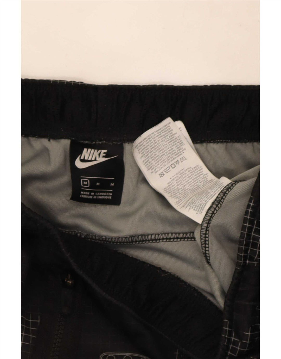 Pantaloni scurți sport Nike pentru bărbați, poliester camuflaj mediu negru