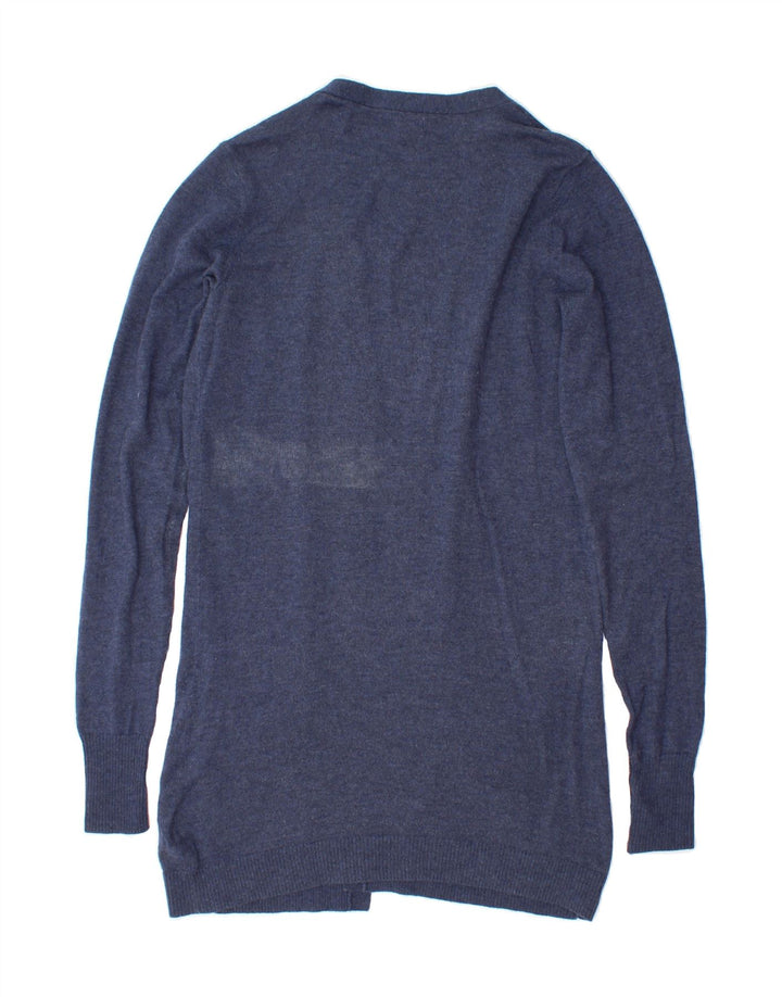 FAT FACE Womens Longline Cardigan Sweater UK 8 Small Navy Blue Wool Vintage Fat Face and Second-Hand Fat Face from Messina Hembry 