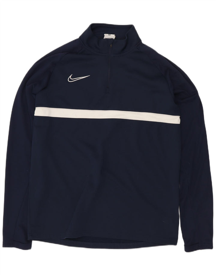 Trening pentru bărbați Nike Dri Fit Pullover Top, mediu, bleumarin, color block