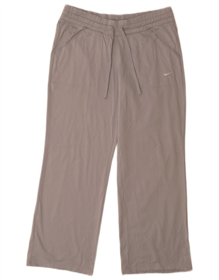 Pantaloni de trening Nike pentru femei UK 14 Medium Gri Poliester