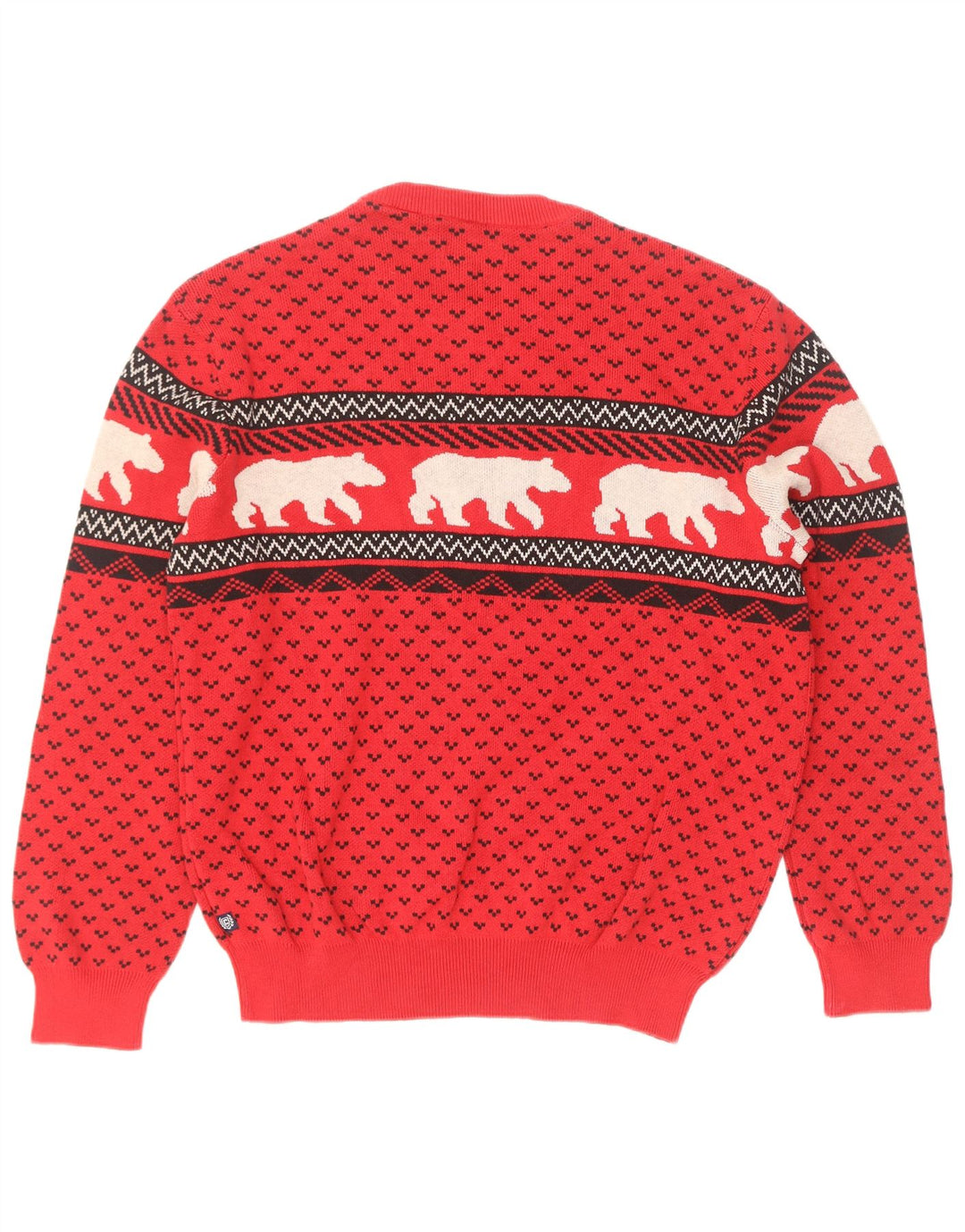 Pulover Chaps pentru bărbați cu gât roșu mijlociu Fair Isle