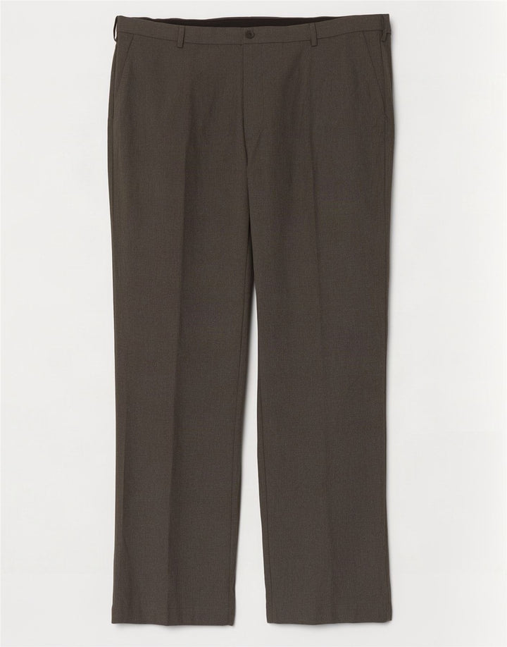 Pantaloni de costum pentru bărbați Marks & Spencer, cu tăiere obișnuită, L42 L33, poliester gri