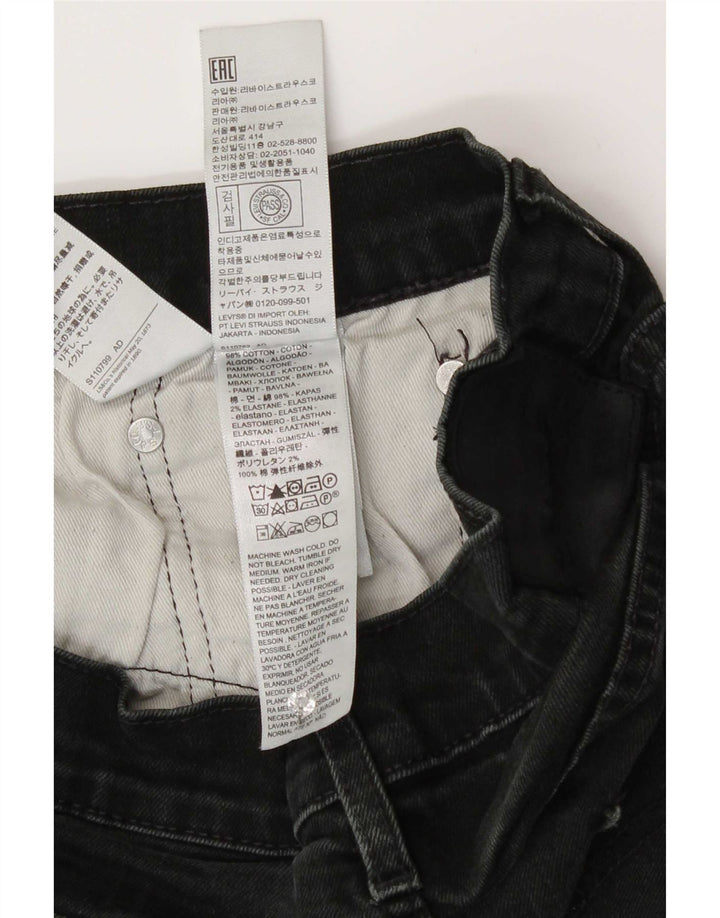 Blugi drepti pentru bărbați Levi's W33 L30 bumbac negru