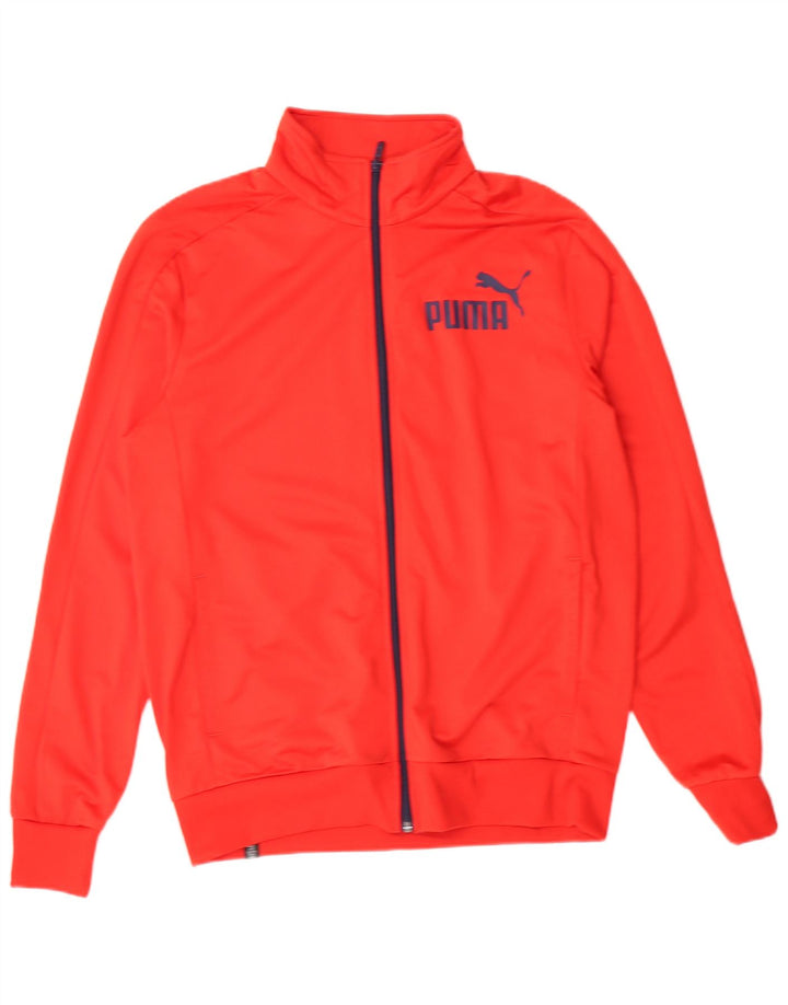 Jachetă de top pentru trening grafic Puma pentru bărbați, poliester roșu mediu