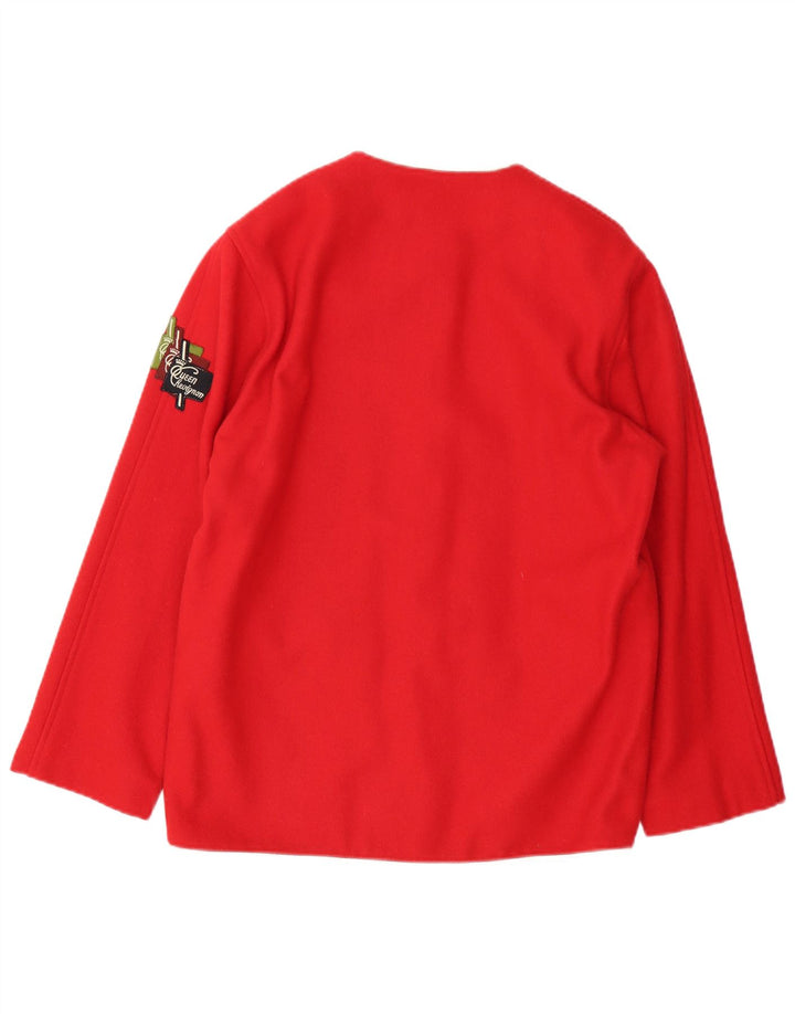 Jachetă vintage pentru femei cu 5 nasturi, roșu mediu UK 14