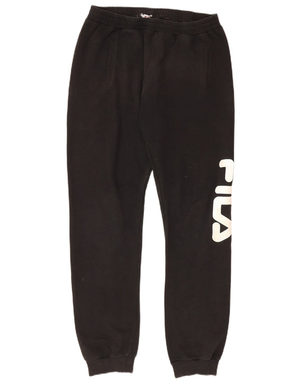 Pantaloni de trening cu grafică Fila pentru bărbați Pantaloni de jogging mediu negru