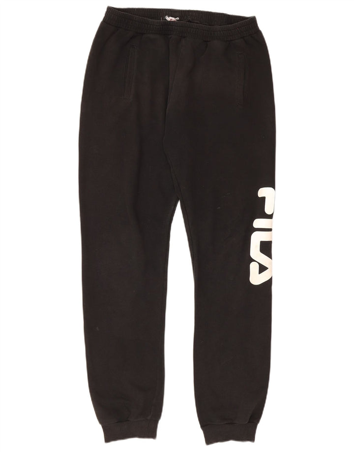 Pantaloni de trening cu grafică Fila pentru bărbați Pantaloni de jogging mediu negru