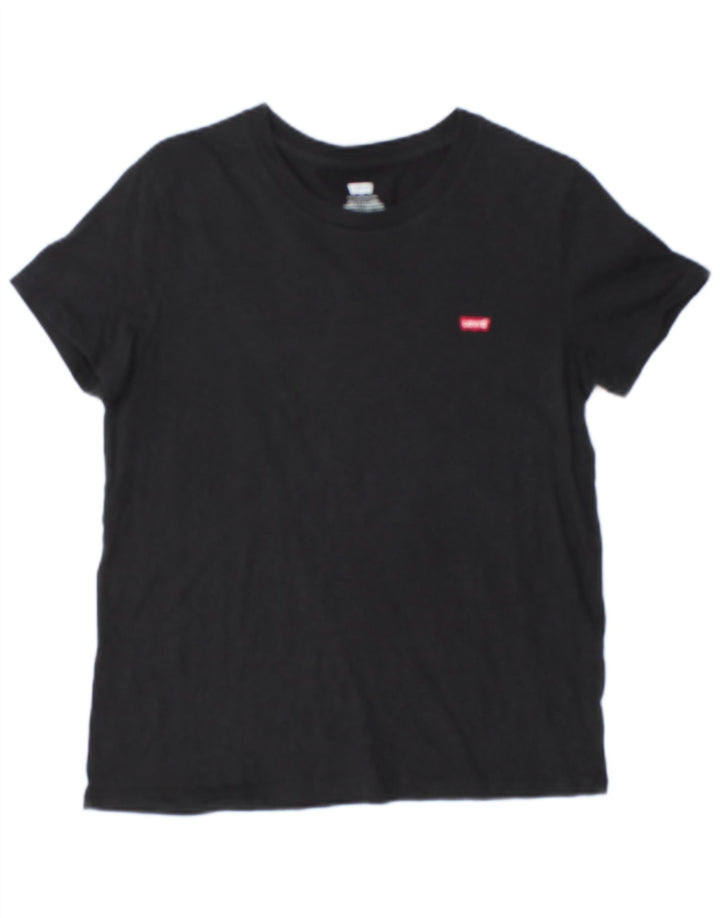 Tricou supradimensionat pentru femei Levi's Top UK 10 Small Black Bumbac