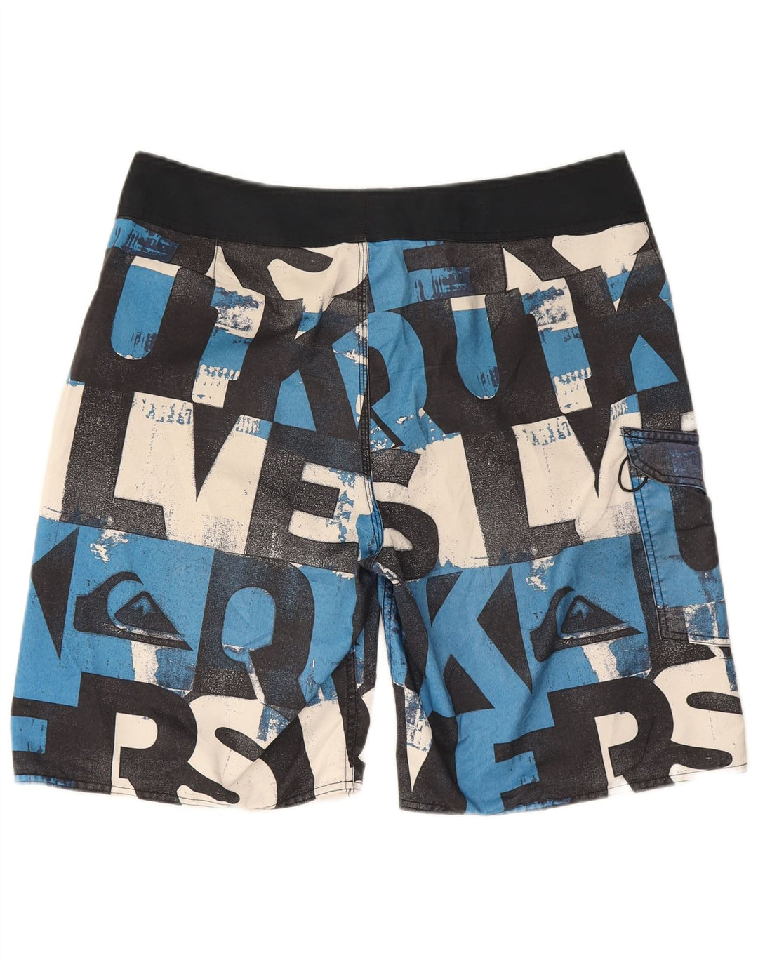 Pantaloni scurți de înot grafic Quiksilver pentru bărbați, mari, negru, poliester