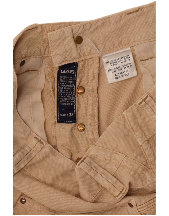 Pantaloni scurți chino pentru bărbați Gas W33 bumbac mediu bej