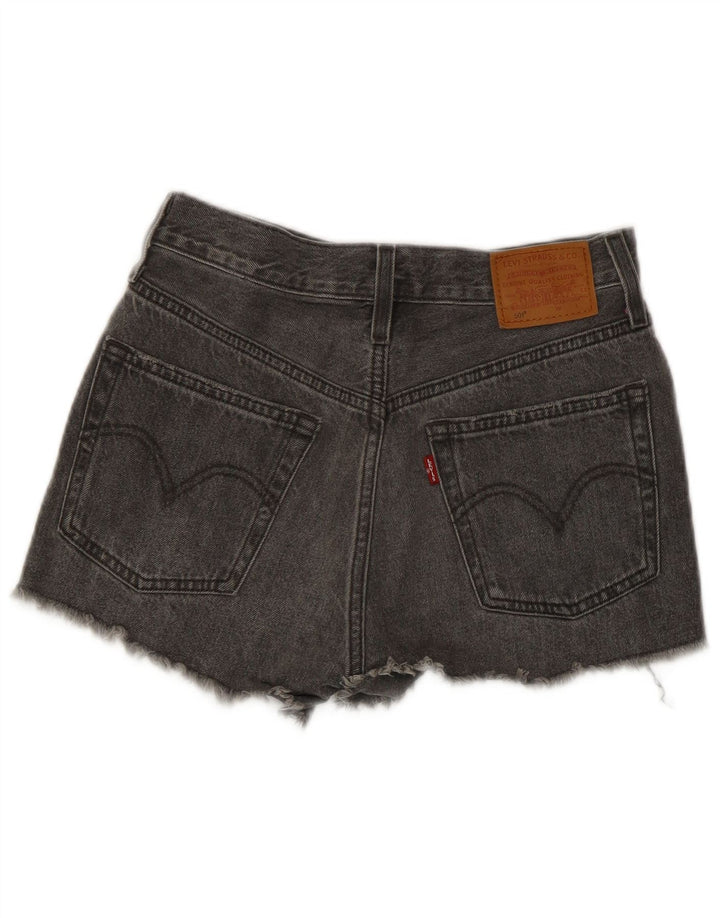 Pantaloni scurți din blugi pentru femei LEVI'S 501 W24 XS bumbac gri