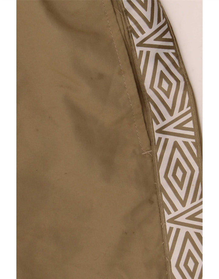Pantaloni scurți de înot grafic Umbro pentru bărbați, mari, kaki, poliester color bloc