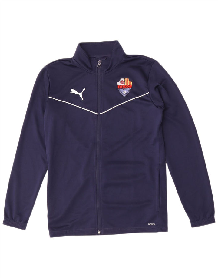 Jachetă de top Puma pentru bărbați cu grafică, poliester, albastru mic
