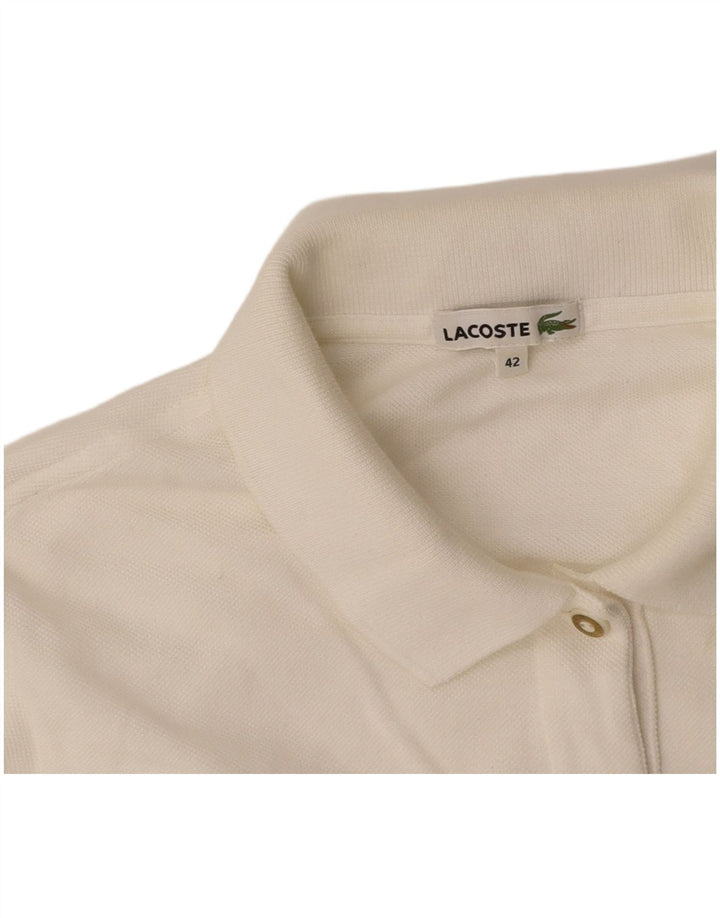 Tricou polo pentru femei LACOSTE Mărimea 42 mare alb
