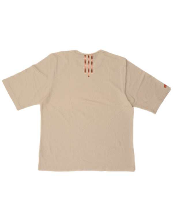 Tricou grafic ADIDAS pentru bărbați Top mare din bumbac alb