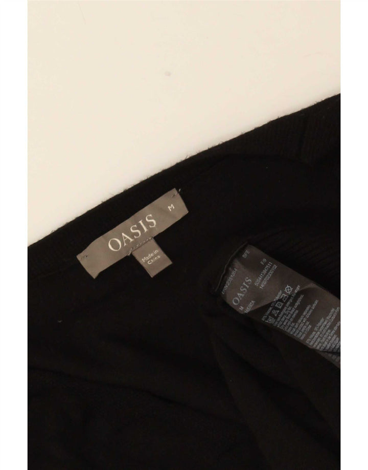 Oasis Pulover cu decolteu în V pentru femei UK 14 Poliester mediu negru