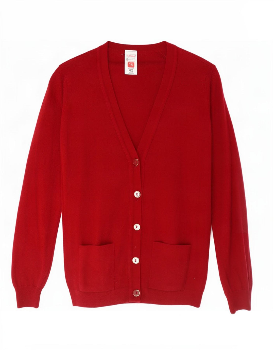 Pulover Cardigan St Michael pentru damă UK 14 Lână mare bordeaux