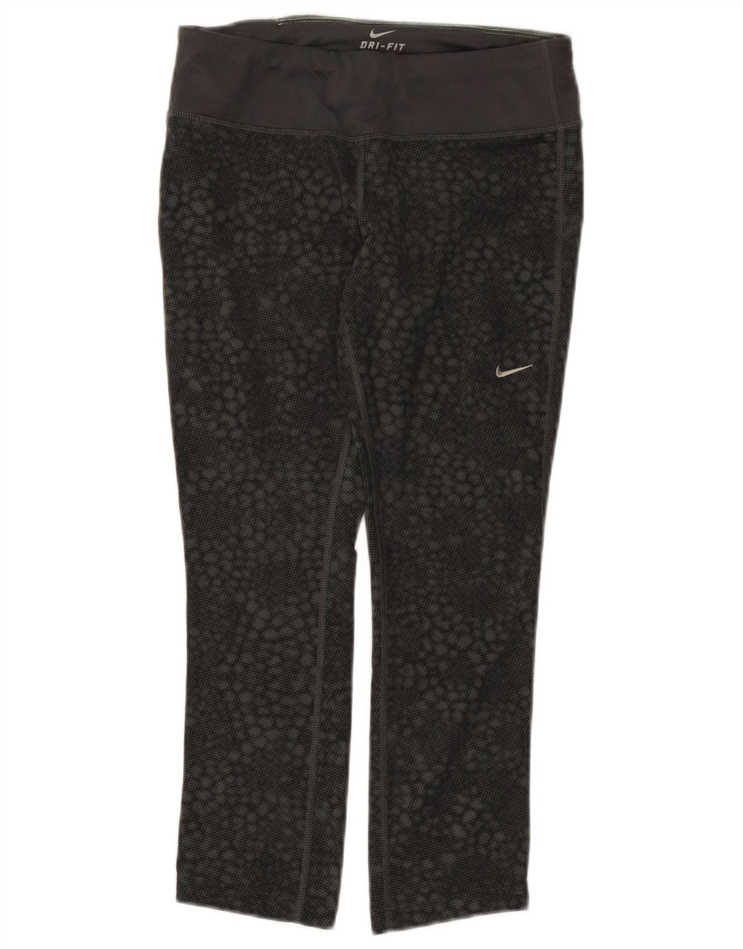 Leggings capri Nike Dri Fit pentru femei UK 8 Small Negru Poliester geometric