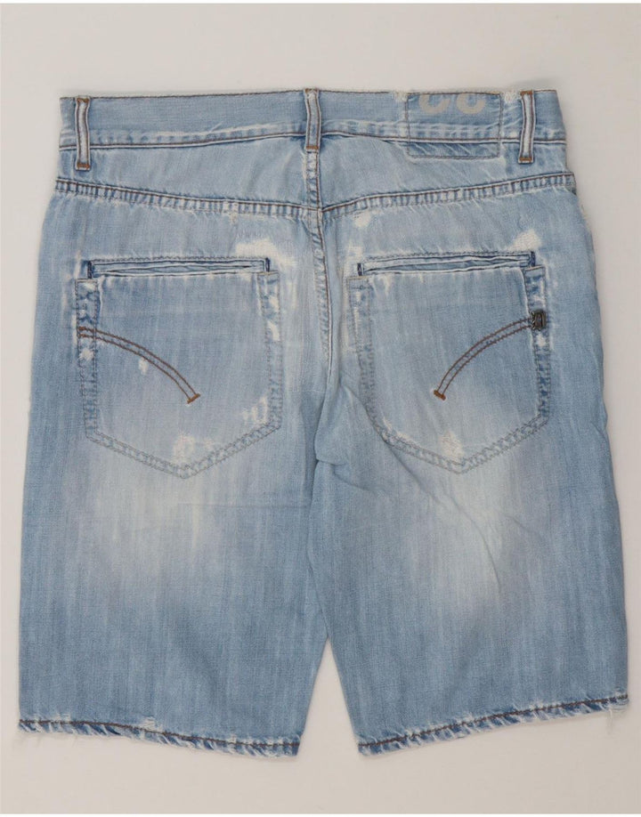 Pantaloni scurți Dondup pentru bărbați din denim învechit W32, bumbac albastru mediu