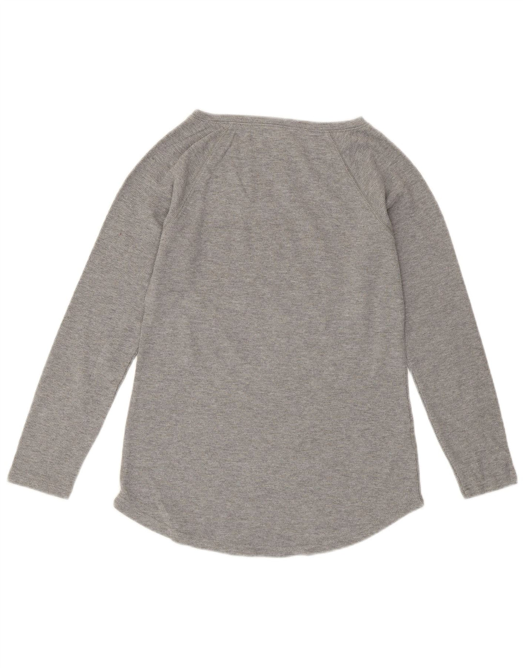 Eddie Bauer Top pentru femei cu mânecă lungă UK 12 Medium Gri Fair Isle Bumbac