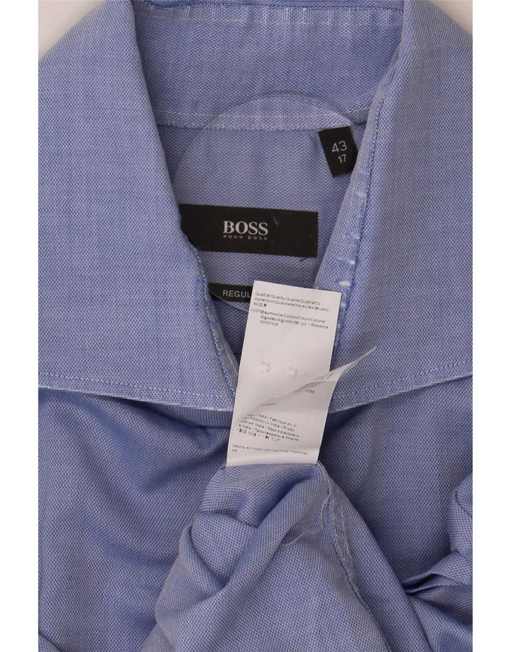 Cămașă pentru bărbați Hugo Boss Regular Fit Mărimea 43 17 XL Bumbac albastru