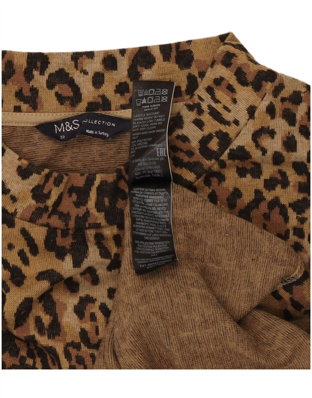 Pulover cu gât țestoasă pentru femei Marks & Spencer UK 22 3XL Maro