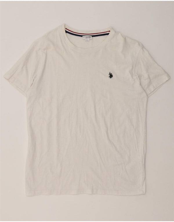 U.S. Polo Assn. Tricou pentru bărbați Top mare din bumbac alb