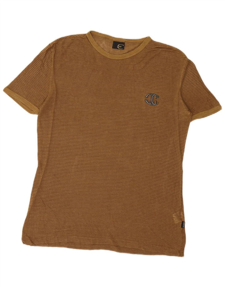 Tricou pentru bărbați Just Cavalli Top cu dungi maro mediu