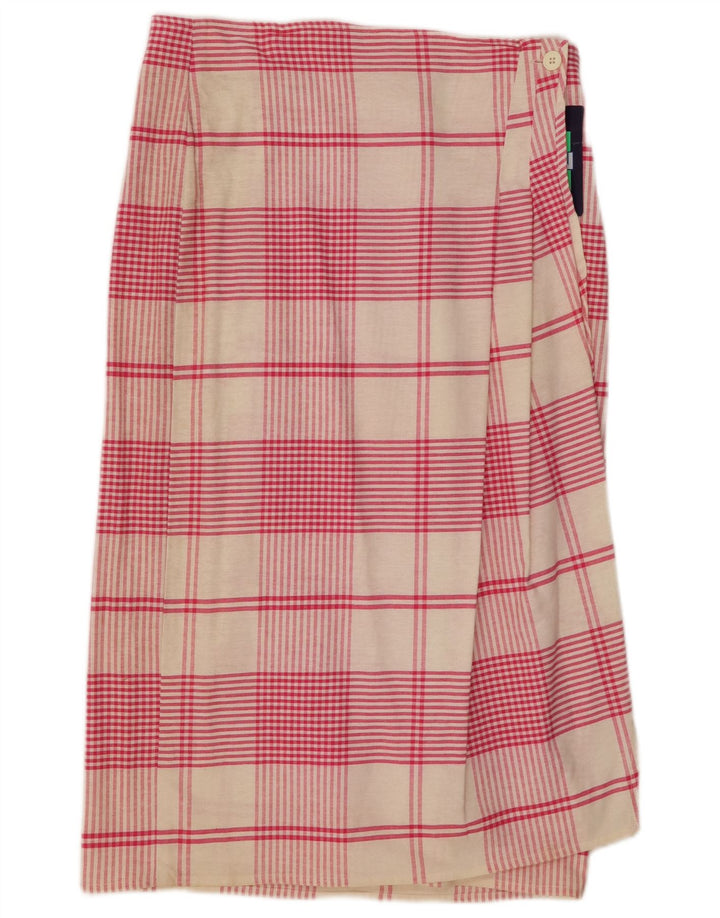 Fusta Wrap pentru femei Touche IT 46 Large W30 Pink Check Bumbac