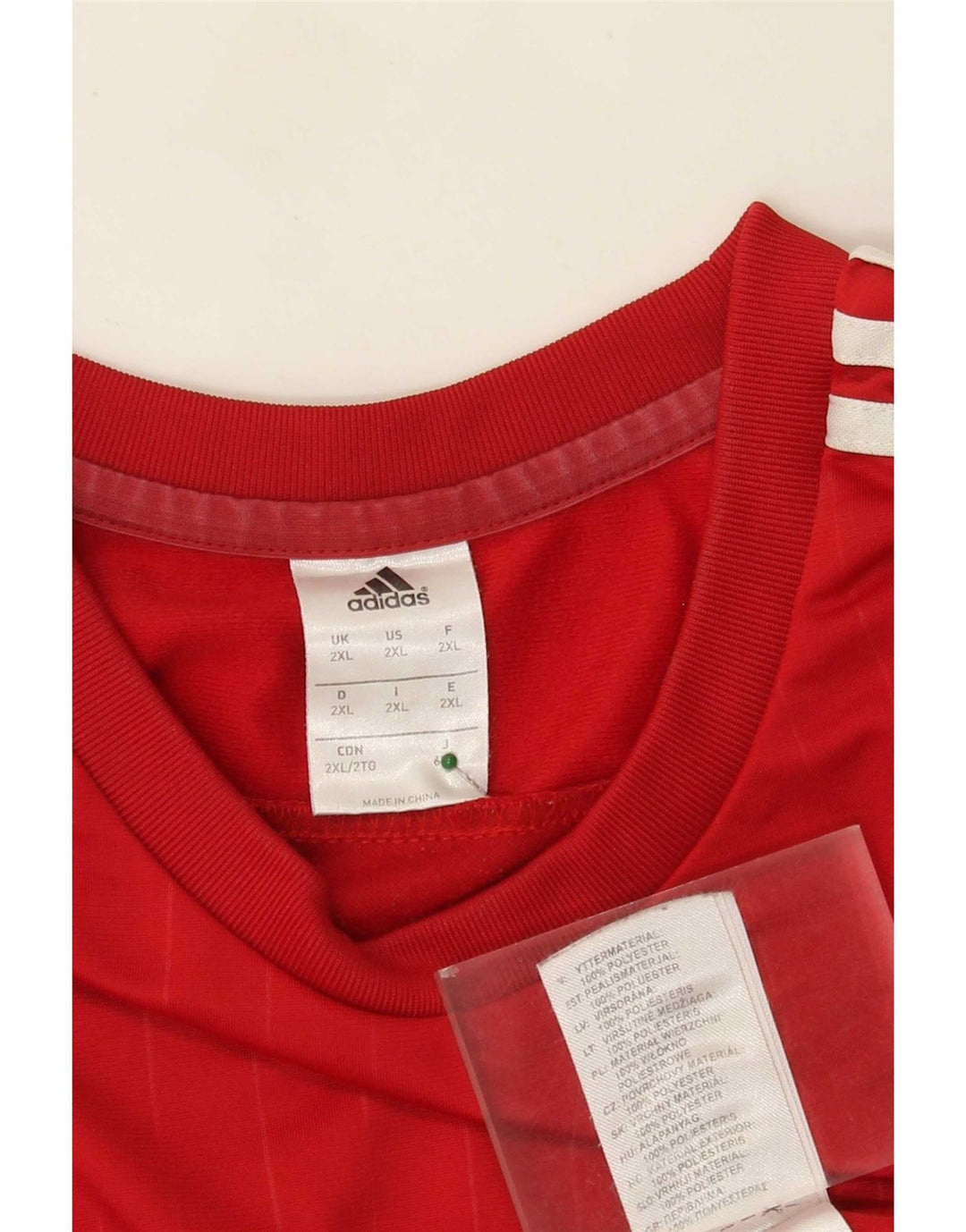 Adidas Top cu mânecă lungă pentru bărbați, 2XL, roșu, poliester