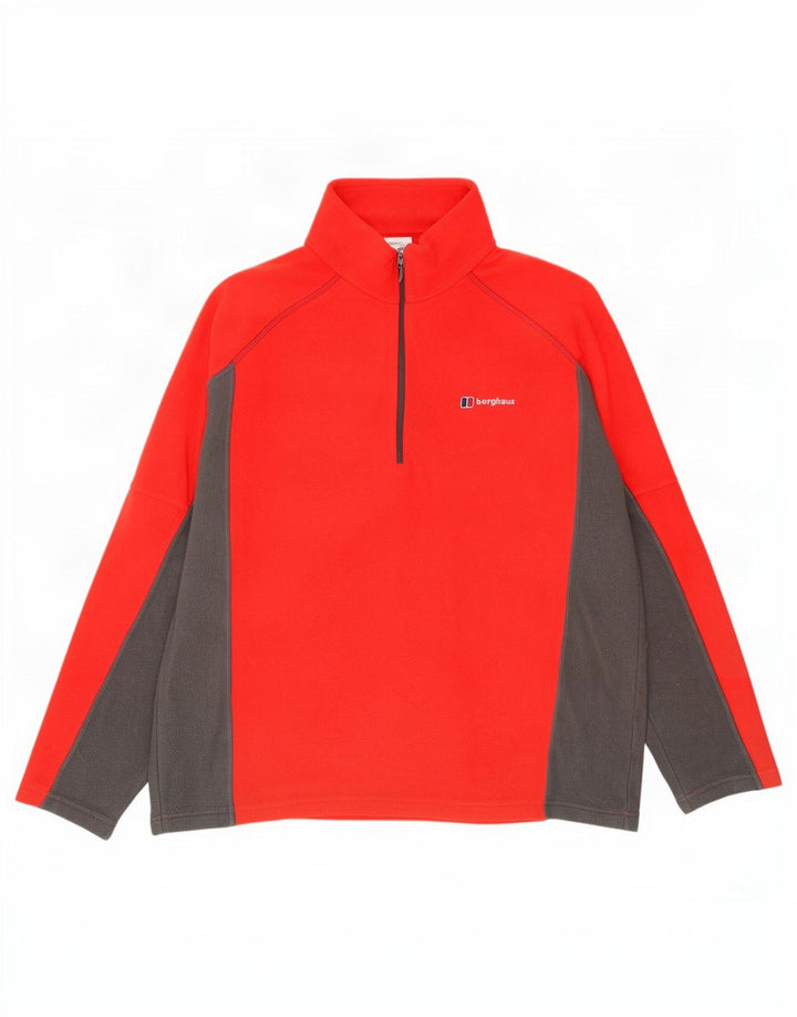 Jumper pentru bărbați Berghaus, din lână, cu fermoar, roșu, din poliester